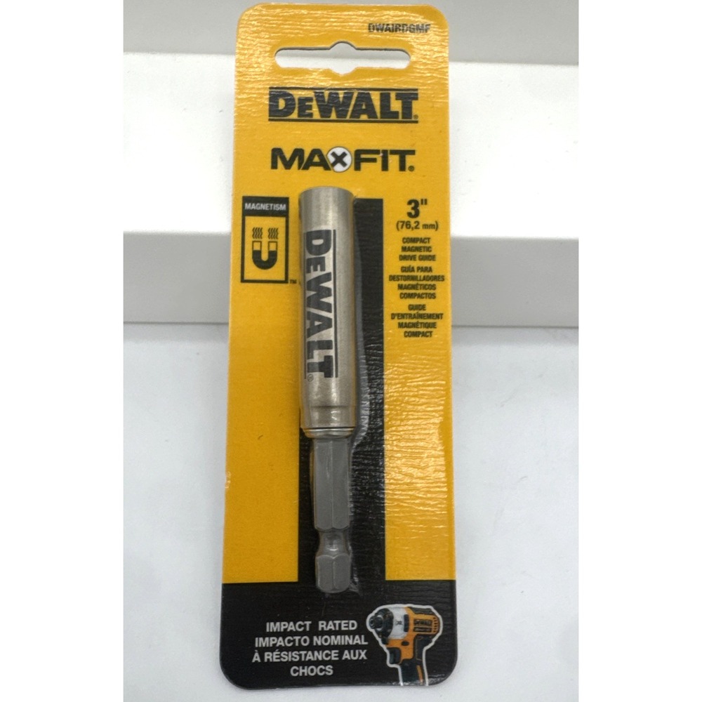 DeWalt MaxFit 3 in 76,2mm Compact‎ Magnetic Drive Impact Rated DWARIDGMF Bit New